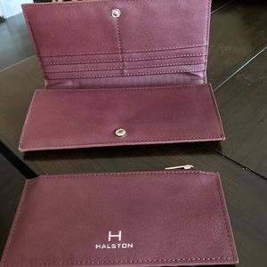 Halston burgundy wallet